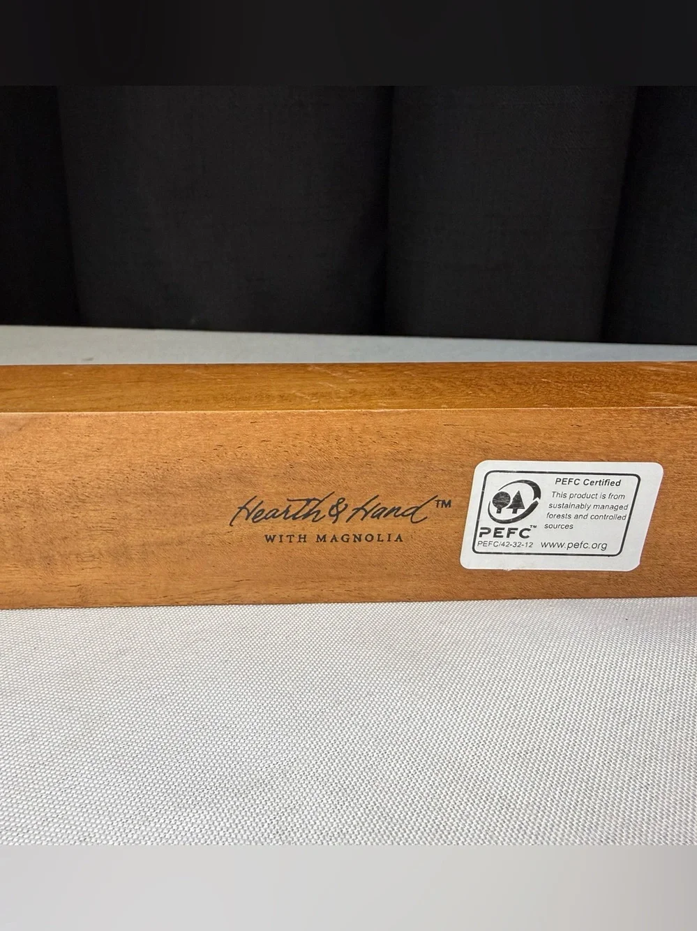 Hearth & Hand Wood Card Display Shelf- Natural Brown